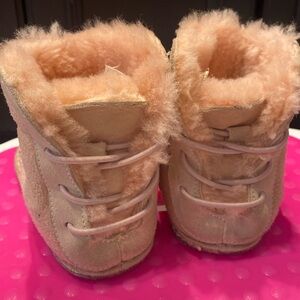 Toddler UGG Australia 5206 BOOTS Pink Suede Leather Shearling Large